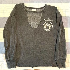 Lucky Brand Jack Daniels No. 7 Sweater, Gray, Size Medium